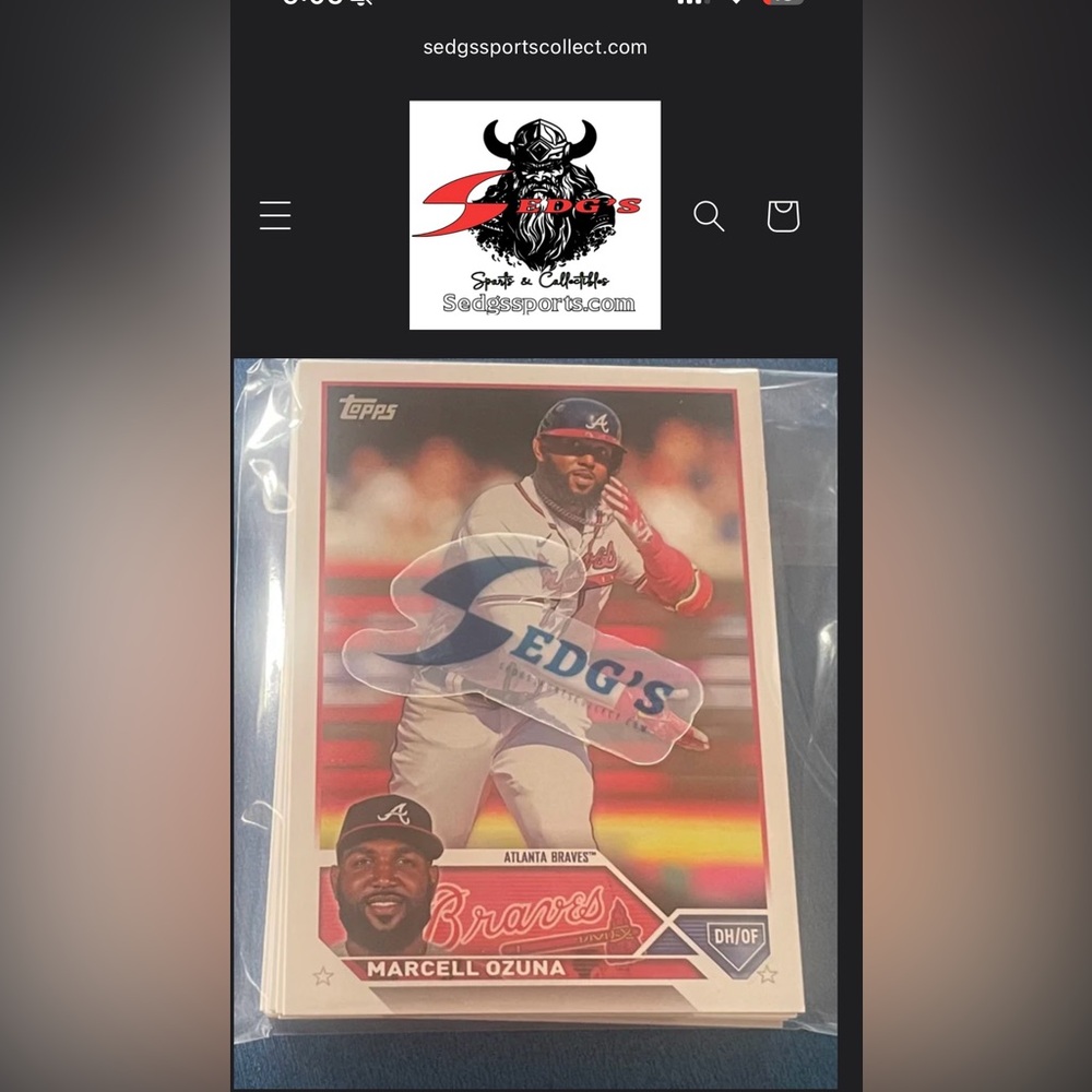 Atlanta Braves Topps baseball card set.